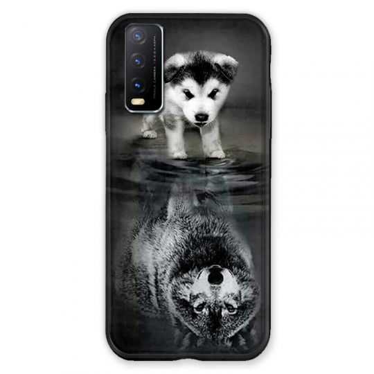 Coque Pour Vivo Y11S Chien Reflet
