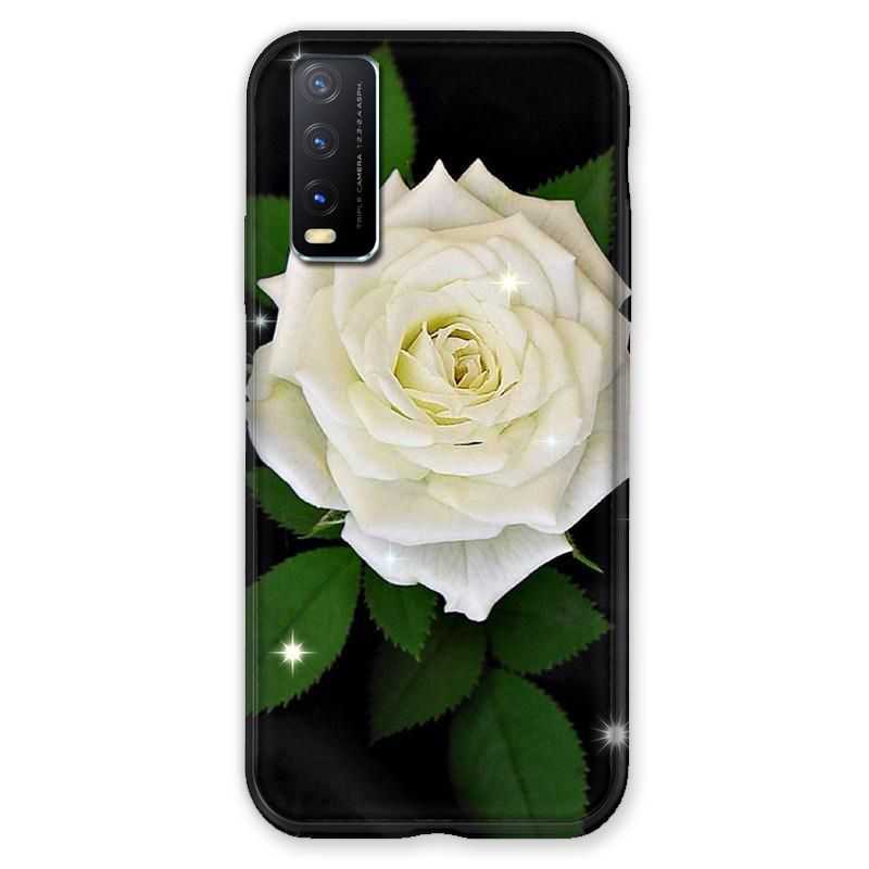 Coque Pour Vivo Y11S Fleur Rose Blanche