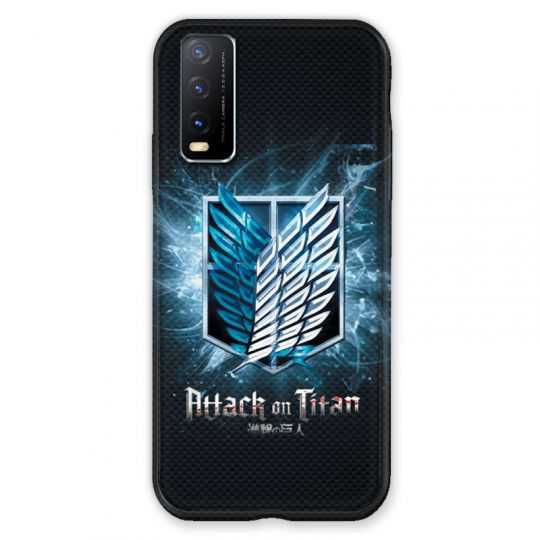 Coque Pour Vivo Y11S Manga Attaque Titans Noir