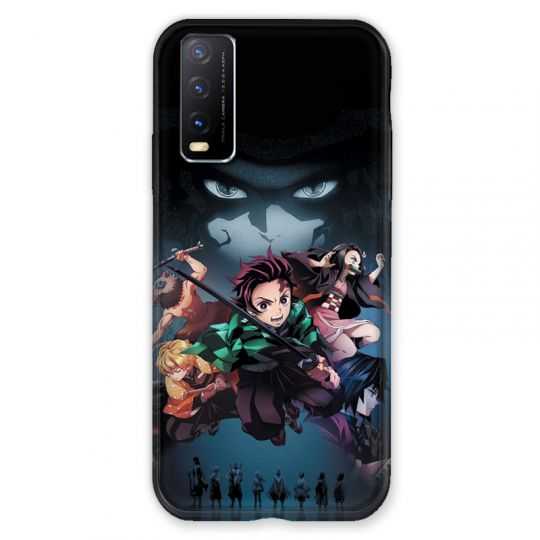 Coque Pour Vivo Y11S Manga Demon Slayer Noir