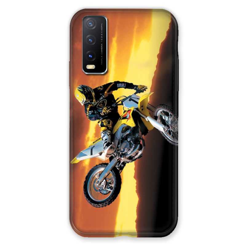 Coque Pour Vivo Y11S Moto Cross Noir
