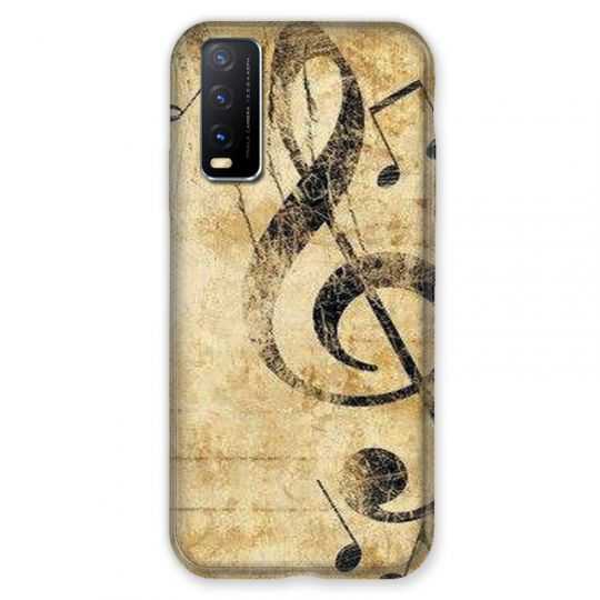 Coque Pour Vivo Y11S Musique Clé Sol Vintage
