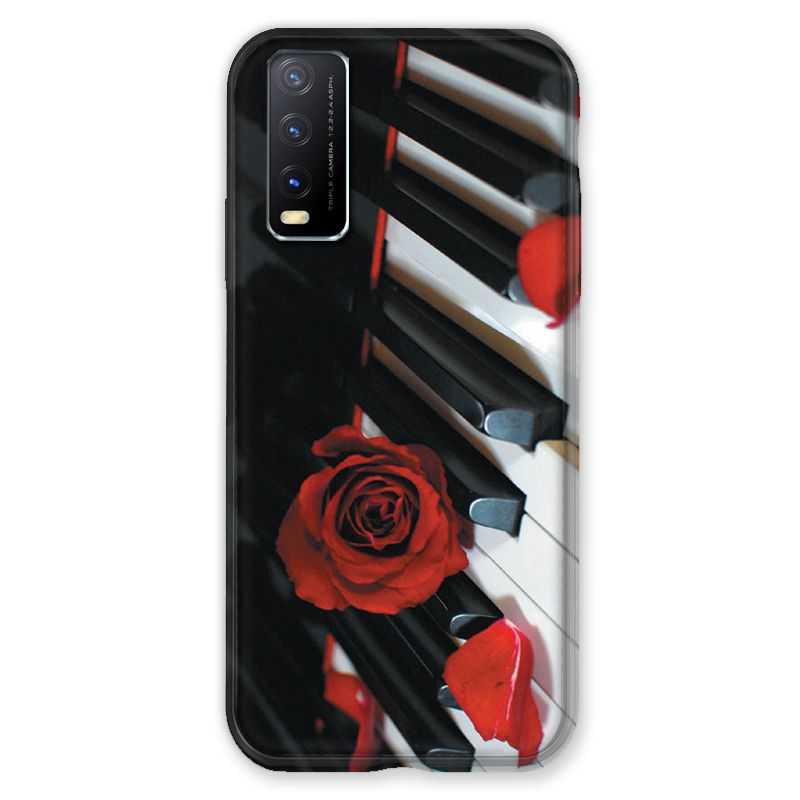 Coque Pour Vivo Y11S Musique Rose Piano