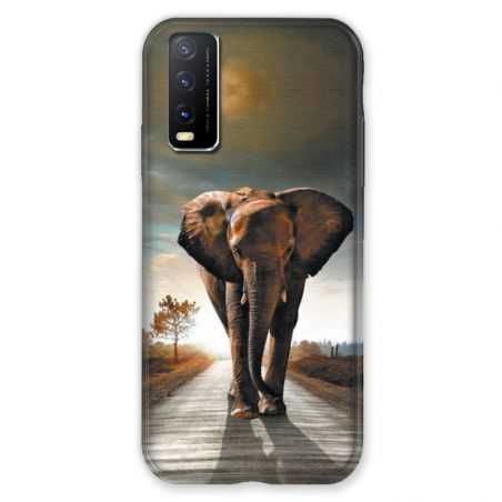 Coque Pour Vivo Y11S Savane Elephant Route