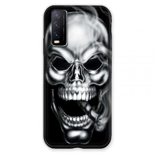 Coque Pour Vivo Y11S Tete de Mort Fume