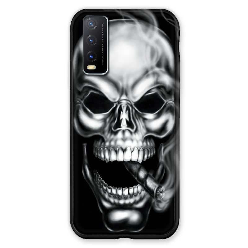 Coque Pour Vivo Y11S Tete de Mort Fume