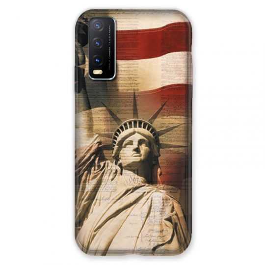 Coque Pour Vivo Y11S Amerique USA Statue liberté