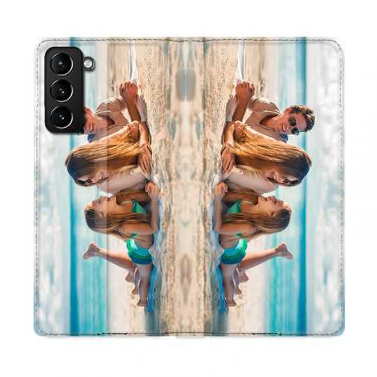 Housse Cuir Portefeuille Pour Samsung Galaxy S21 Plus Personnalisee