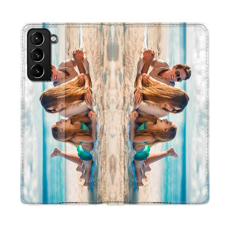 Housse Cuir Portefeuille Pour Samsung Galaxy S21 Plus Personnalisee