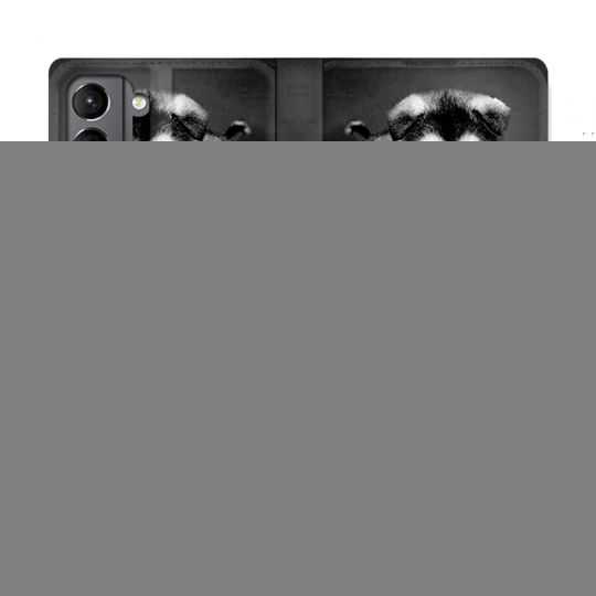 Housse Cuir Portefeuille Pour Samsung Galaxy S21 Chien Reflet