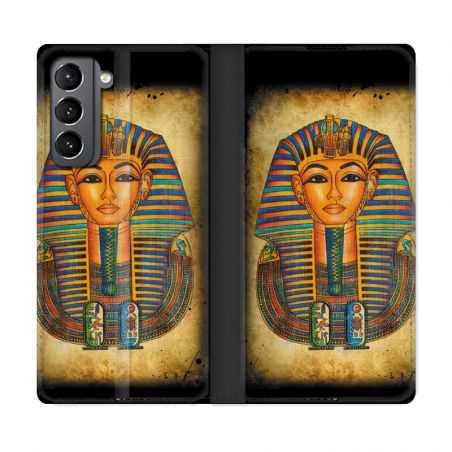 Housse Cuir Portefeuille Pour Samsung Galaxy S21 Egypte Pharaon