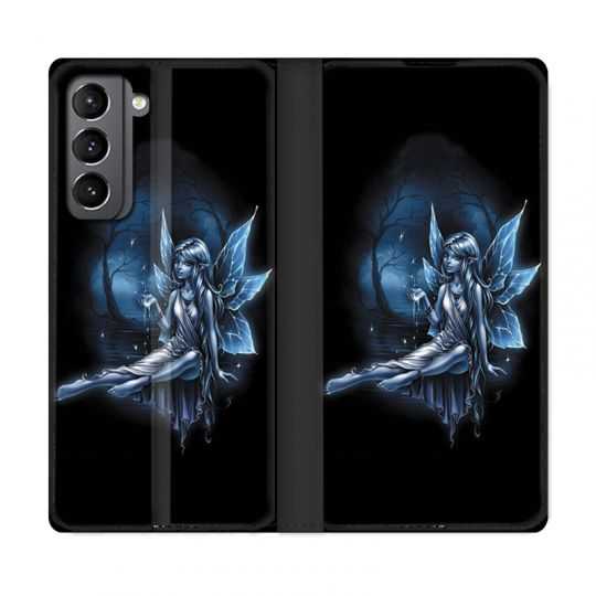 Housse Cuir Portefeuille Pour Samsung Galaxy S21 Fee Bleu