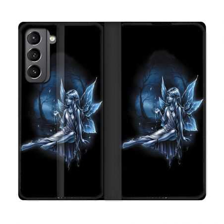 Housse Cuir Portefeuille Pour Samsung Galaxy S21 Fee Bleu
