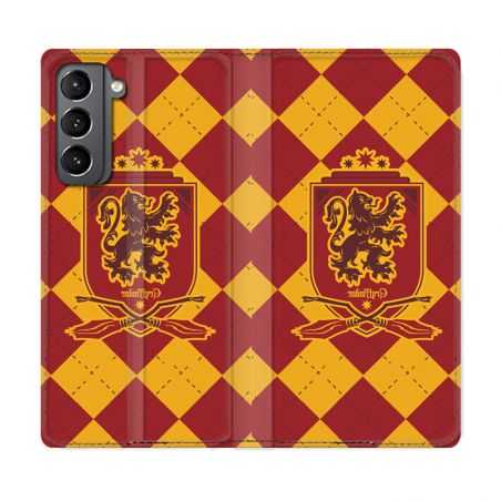 Housse Cuir Portefeuille Pour Samsung Galaxy S21 WB License Harry Potter Griffindor