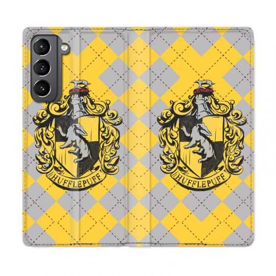 Housse Cuir Portefeuille Pour Samsung Galaxy S21 WB License Harry Potter Hufflepuff