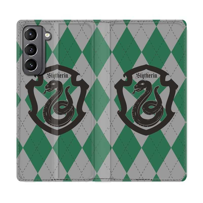 Housse Cuir Portefeuille Pour Samsung Galaxy S21 WB License Harry Potter Slytherin