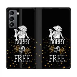 Housse Cuir Portefeuille Pour Samsung Galaxy S21 WB License Harry Potter Dobby Free N
