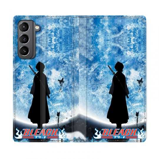 Housse Cuir Portefeuille Pour Samsung Galaxy S21 Manga Bleach Lune