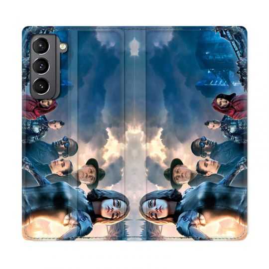 Housse Cuir Portefeuille Pour Samsung Galaxy S21 Manga Gunnm Affiche