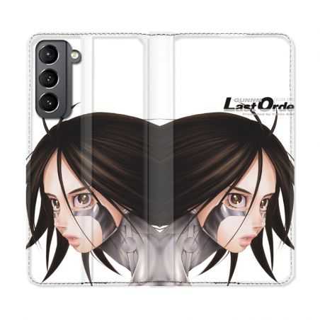Housse Cuir Portefeuille Pour Samsung Galaxy S21 Manga Gunnm Gally