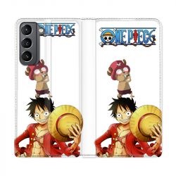 Housse Cuir Portefeuille Pour Samsung Galaxy S21 Manga One Piece Chopper