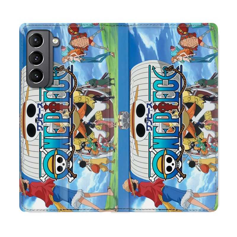 Housse Cuir Portefeuille Pour Samsung Galaxy S21 Manga One Piece Sunny