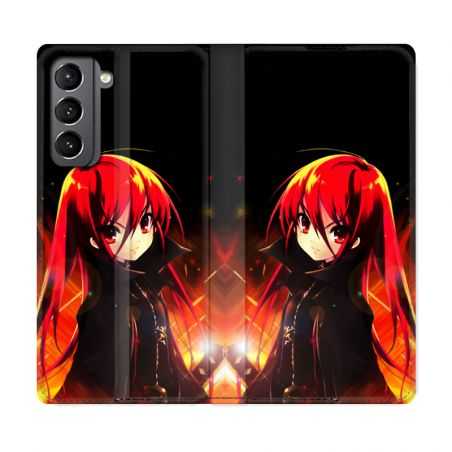 Housse Cuir Portefeuille Pour Samsung Galaxy S21 Manga Shana