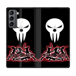 Housse Cuir Portefeuille Pour Samsung Galaxy S21 Manga Soul Eater Noir