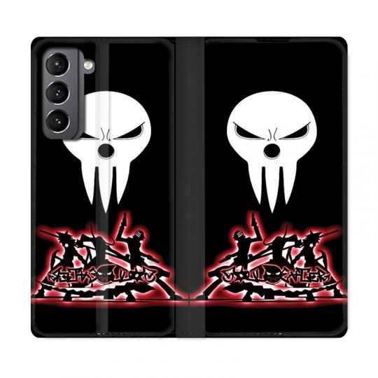 Housse Cuir Portefeuille Pour Samsung Galaxy S21 Manga Soul Eater Noir