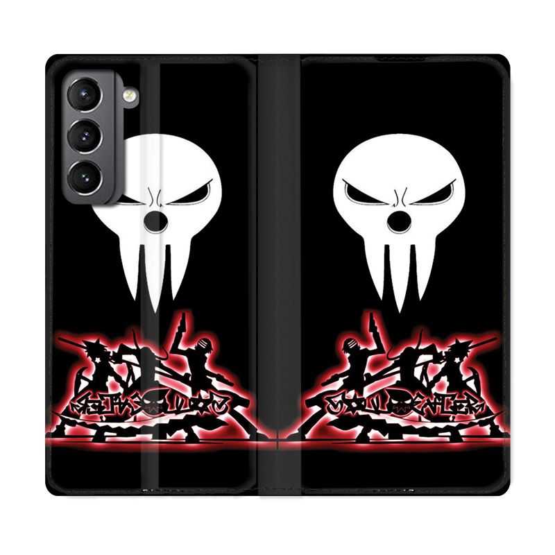 Housse Cuir Portefeuille Pour Samsung Galaxy S21 Manga Soul Eater Noir