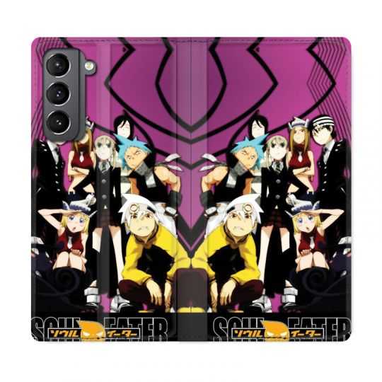 Housse Cuir Portefeuille Pour Samsung Galaxy S21 Manga Soul Eater Violet