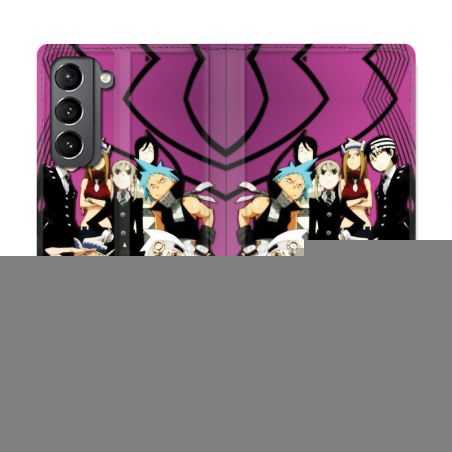 Housse Cuir Portefeuille Pour Samsung Galaxy S21 Manga Soul Eater Violet