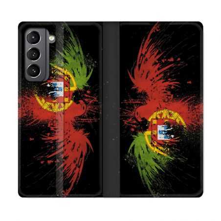 Housse Cuir Portefeuille Pour Samsung Galaxy S21 Portugal Aigle