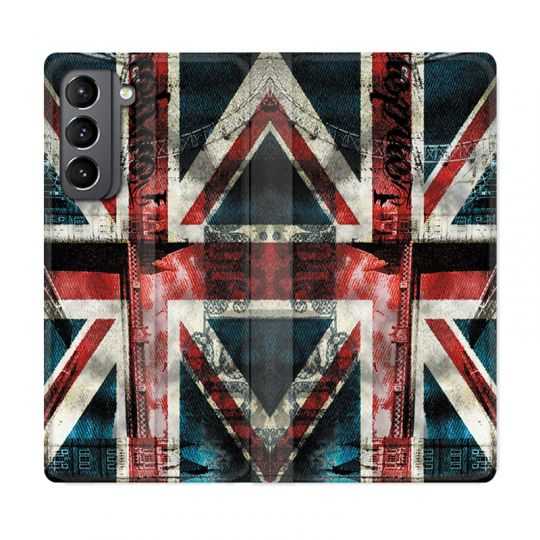 Housse Cuir Portefeuille Pour Samsung Galaxy S21 Plus Angleterre UK Jean's