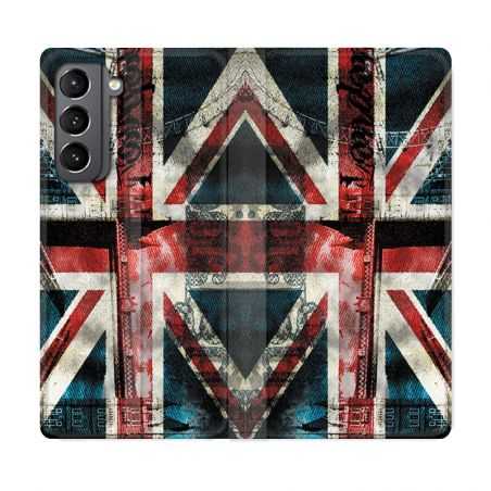 Housse Cuir Portefeuille Pour Samsung Galaxy S21 Plus Angleterre UK Jean's