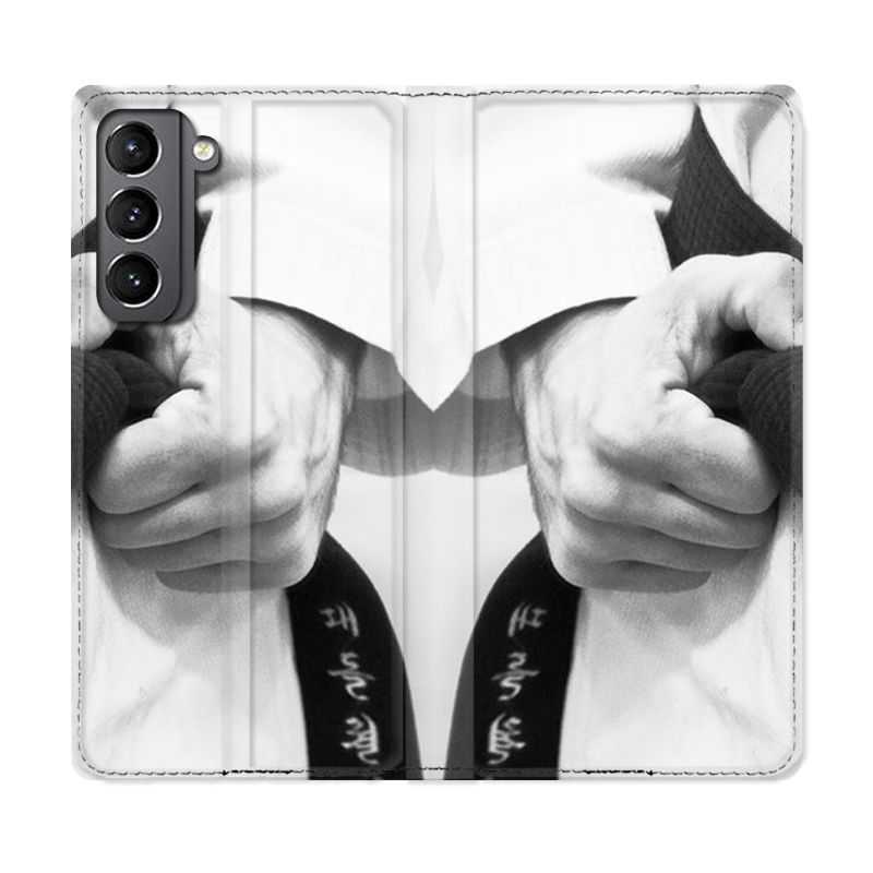 Housse Cuir Portefeuille Pour Samsung Galaxy S21 Plus Judo Kimono