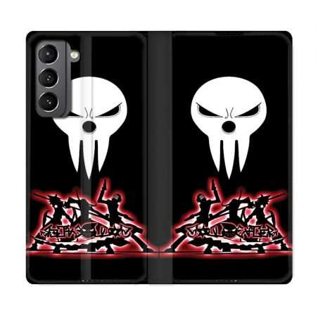 Housse Cuir Portefeuille Pour Samsung Galaxy S21 Plus Manga Soul Eater Noir