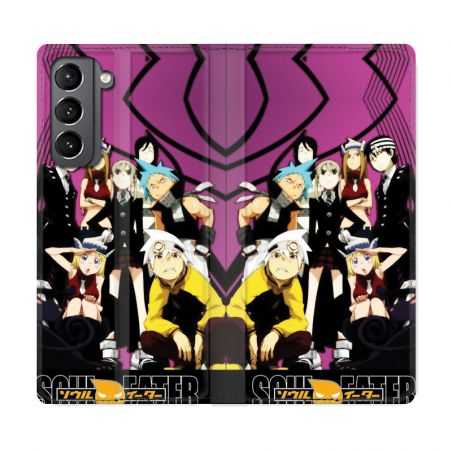 Housse Cuir Portefeuille Pour Samsung Galaxy S21 Plus Manga Soul Eater Violet