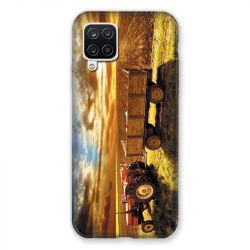 Coque Pour Samsung Galaxy A12 Agriculture Tracteur Color
