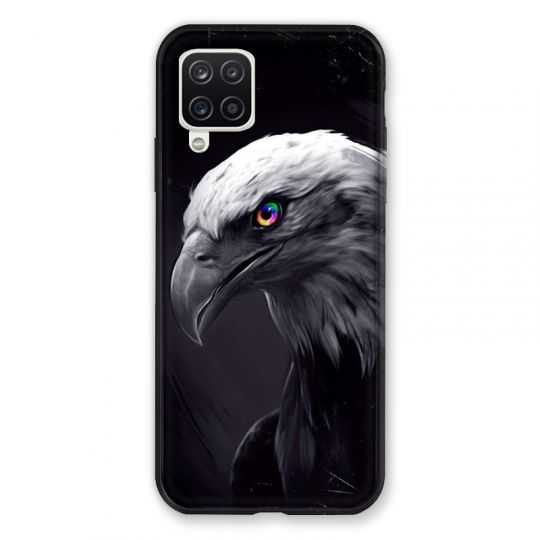 Coque Pour Samsung Galaxy A12 Aigle Royal Noir