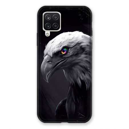 Coque Pour Samsung Galaxy A12 Aigle Royal Noir