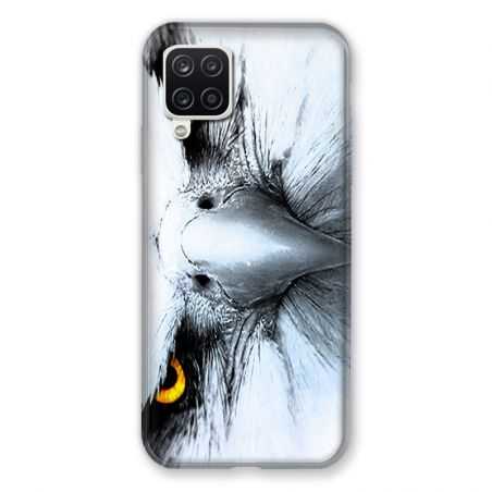 Coque Pour Samsung Galaxy A12 Aigle Royal Blanc