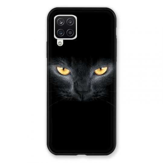 Coque Pour Samsung Galaxy A12 Chat Noir