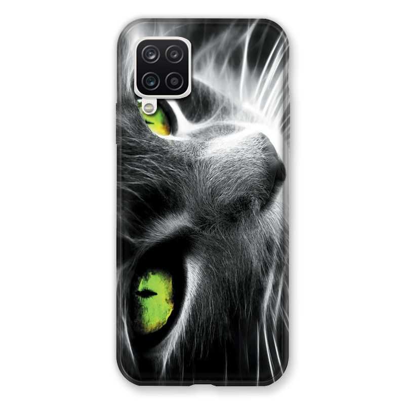 Coque Pour Samsung Galaxy A12 Chat Vert