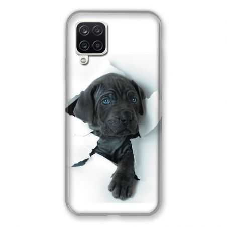 Coque Pour Samsung Galaxy A12 Chien Noir