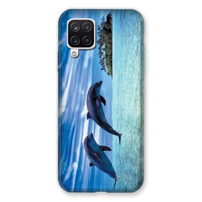 Coque Pour Samsung Galaxy A12 Dauphin Ile