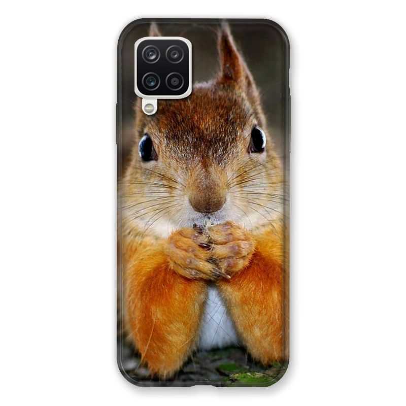 Coque Pour Samsung Galaxy A12 Ecureuil Face