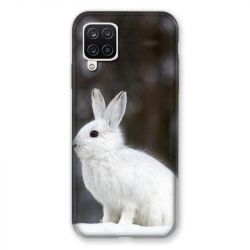 Coque Pour Samsung Galaxy A12 Lapin Blanc