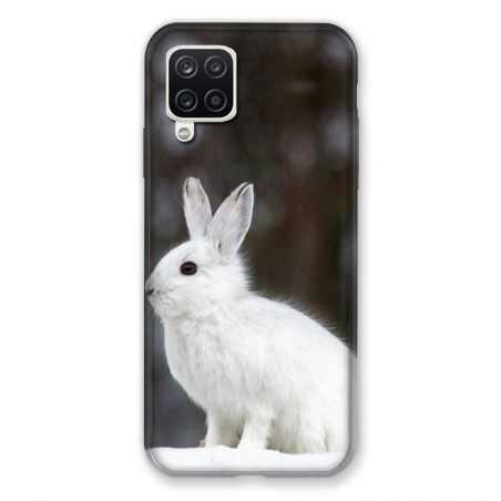 Coque Pour Samsung Galaxy A12 Lapin Blanc