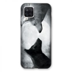 Coque Pour Samsung Galaxy A12 Loup Duo